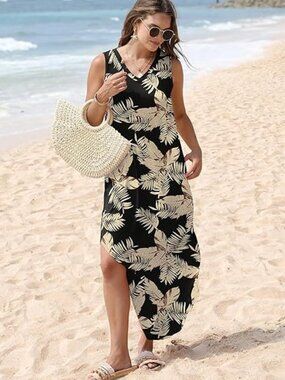 SAMPEEL Summer Dresses Maxi Dress Vacation Beach Sundresses 2025 with Pockets